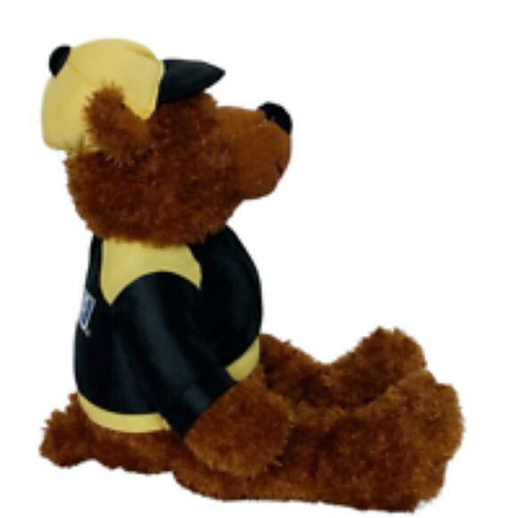 NASCAR Racing Teddy Bear Black Yellow Jacket 16" - Picture 2 of 6